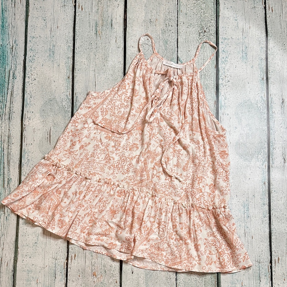 Ces Femme Pink Floral Tank Top Size Medium
